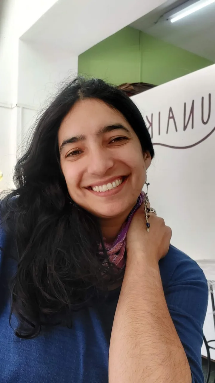 Paula, creadora de FastWeb24, en su antiguo emprendimiento Munaiki